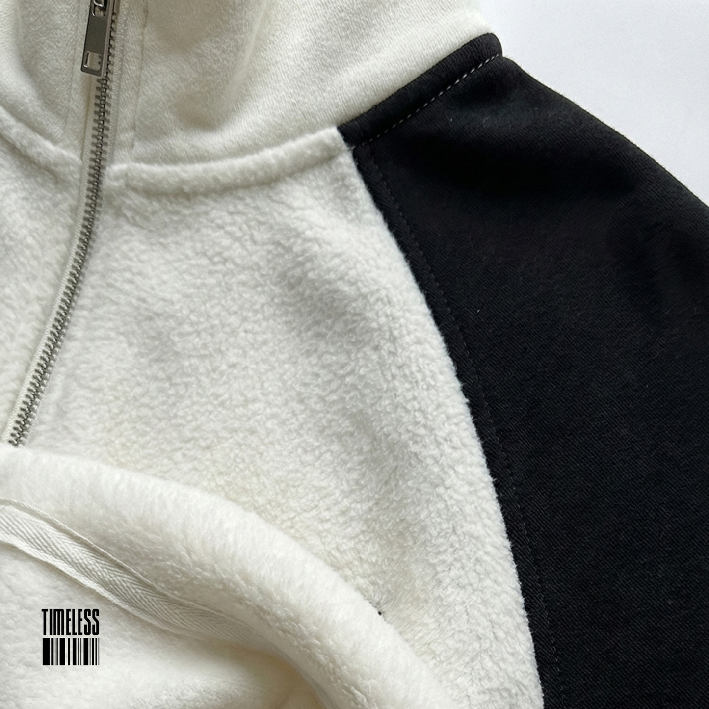 Unisex Polar Fleece Tracksuit Black & White