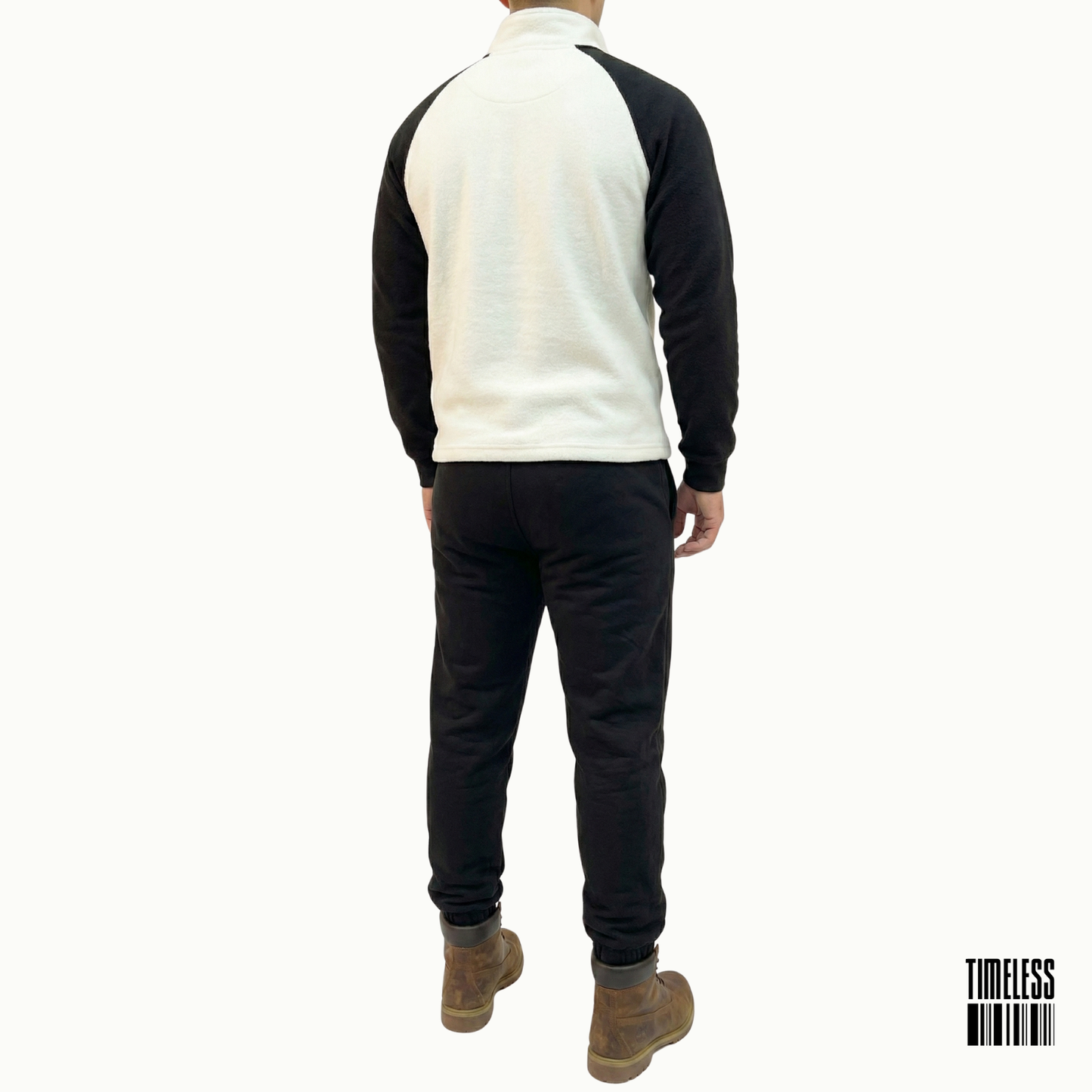 Unisex Polar Fleece Tracksuit Black & White