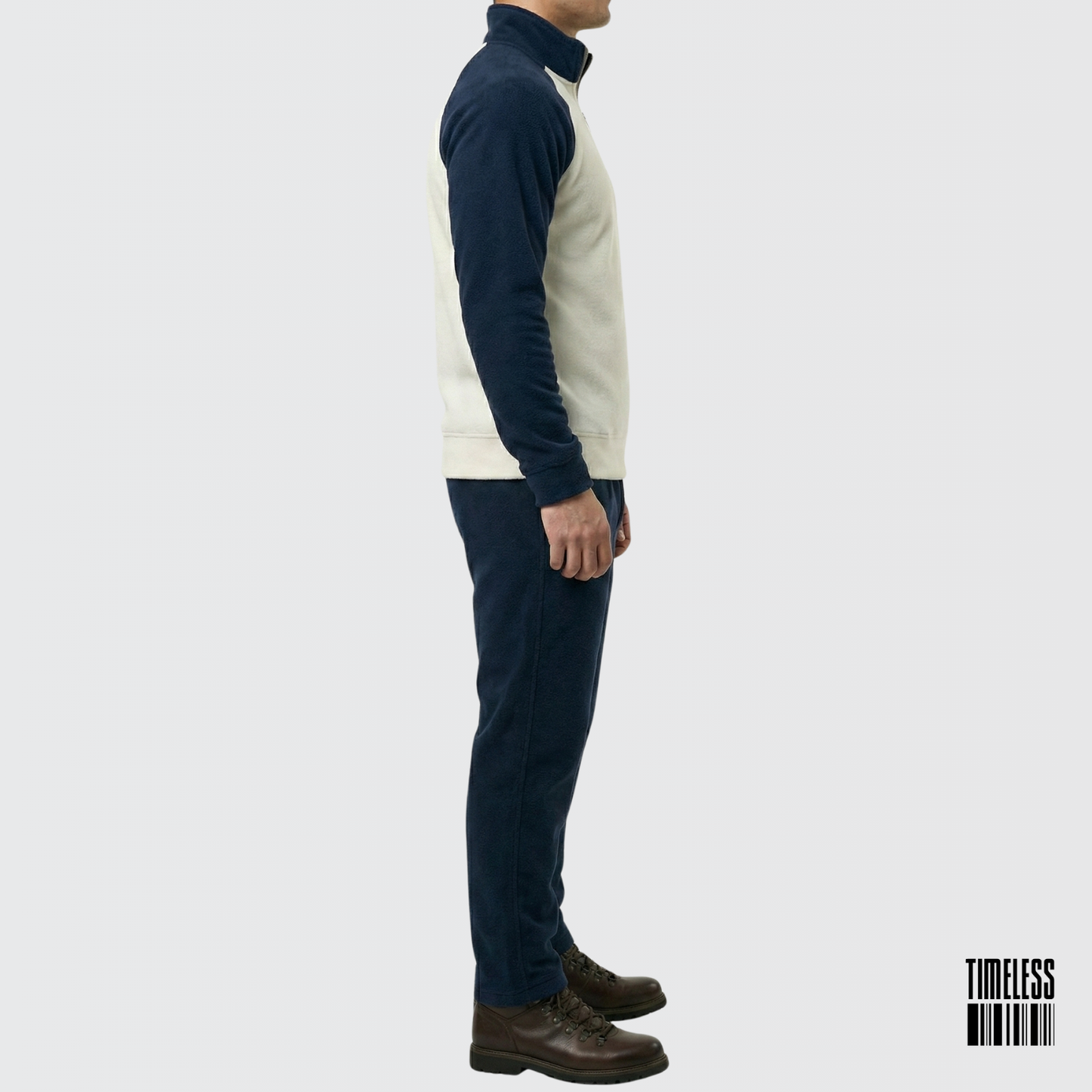 Unisex Polar Fleece Tracksuit NavyBlue & White