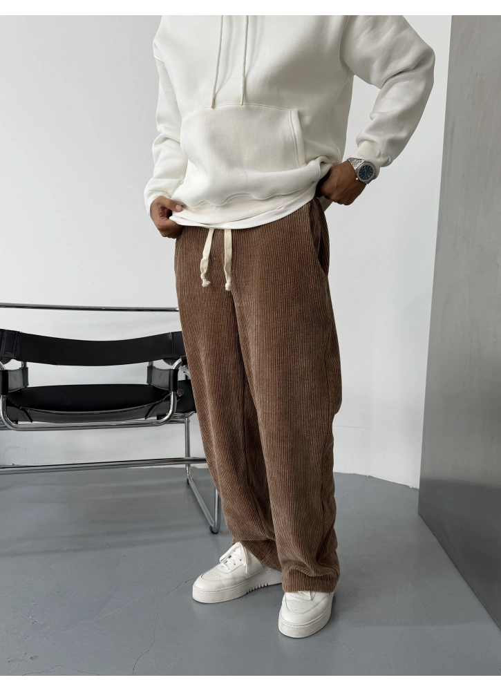 Premium Wide Wale Corduroy Trouser Brown