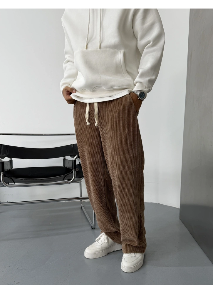 Premium Wide Wale Corduroy Trouser Brown