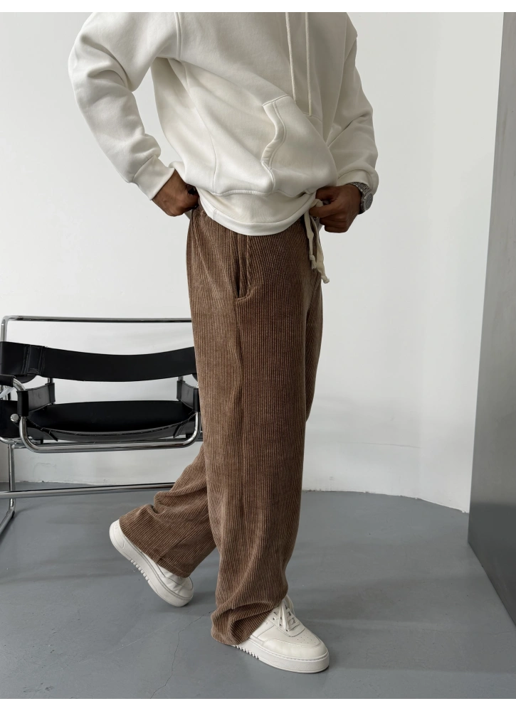 Premium Wide Wale Corduroy Trouser Brown