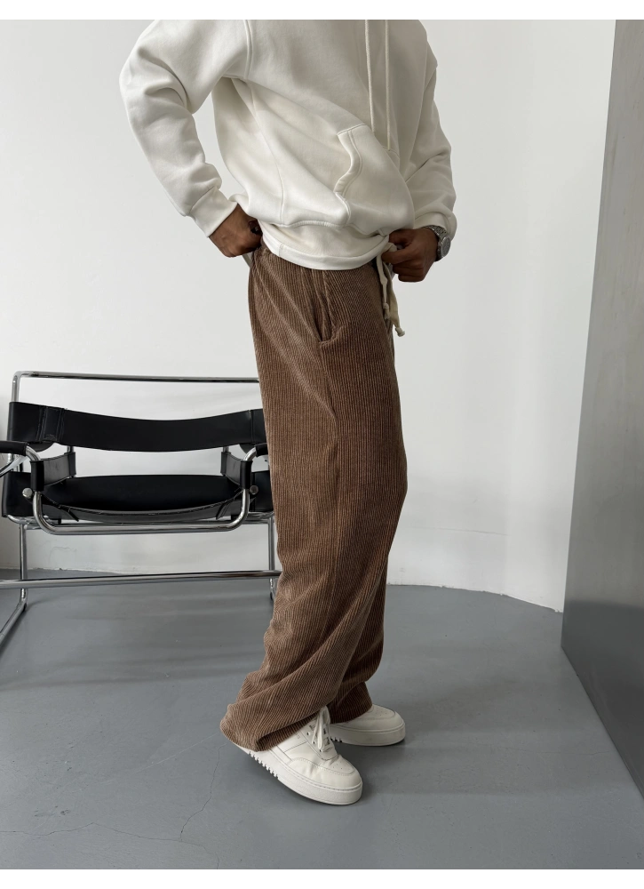 Premium Wide Wale Corduroy Trouser Brown